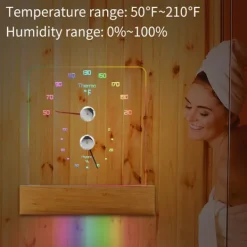 Online RGB bastutermometer - exakta temperatur- och luftfuktighetsavläsningar Bastu