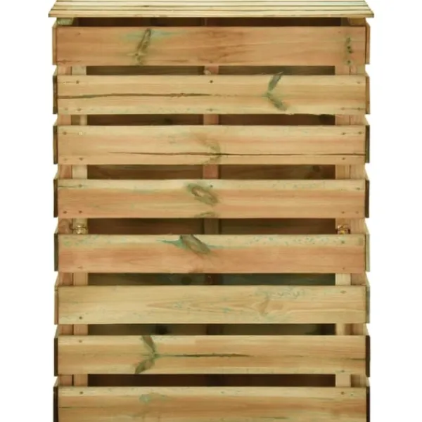 vidaXL Ribbad trädgårdskompost 3 st 80x50x100 cm impregnerad furu