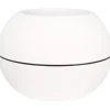 Best RIVIERA GRANIT BOULE rund blomlåda - Plast - Diameter 40 cm - Vit Krukor & Växtbehållare