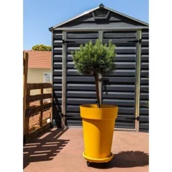 Outlet RIVIERA SOLEILLA blomlåda - Plast - Höjd 53 cm - Gul Krukor & Växtbehållare