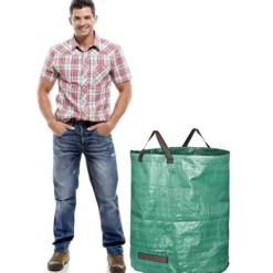 Discount Rivsäker Trädgårdsväska 272L - grön Trädgårdskorgar