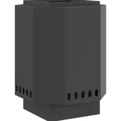 Outlet Röklös eldstad Svart 38 x 38 x 51 cm Stål Öppna Spisar