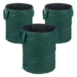 Robust set med 3 popup-bladpåsar 90 l