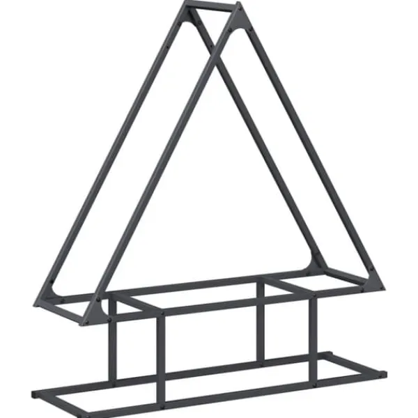 New Robust vedställ i antracit - Kallvalsat stål för vedförvaring | Storlek: 80x25x90 cm | Färg: Antracit Tillbehör Till Vedeldade Kaminer & Öppna Spisar