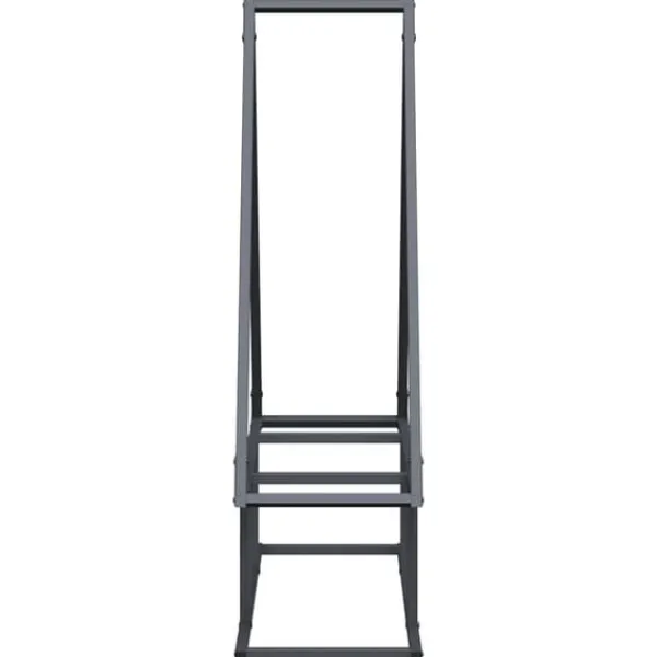 New Robust vedställ i antracit - Kallvalsat stål för vedförvaring | Storlek: 80x25x90 cm | Färg: Antracit Tillbehör Till Vedeldade Kaminer & Öppna Spisar