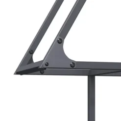 New Robust vedställ i antracit - Kallvalsat stål för vedförvaring | Storlek: 80x25x90 cm | Färg: Antracit Tillbehör Till Vedeldade Kaminer & Öppna Spisar