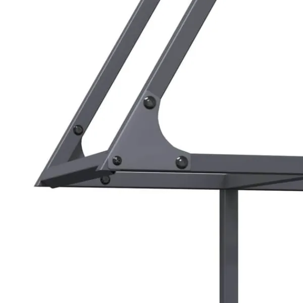 New Robust vedställ i antracit - Kallvalsat stål för vedförvaring | Storlek: 80x25x90 cm | Färg: Antracit Tillbehör Till Vedeldade Kaminer & Öppna Spisar