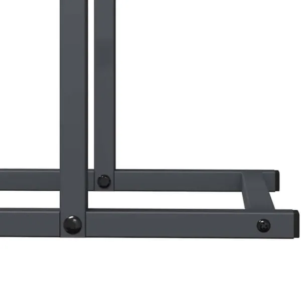 New Robust vedställ i antracit - Kallvalsat stål för vedförvaring | Storlek: 80x25x90 cm | Färg: Antracit Tillbehör Till Vedeldade Kaminer & Öppna Spisar