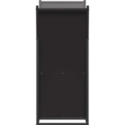 Robust vedställ i kallvalsat stål för optimal vedförvaring | Storlek: 69,5x35x81 cm | Färg: Svart