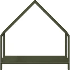 New Robust vedställ i olivgrön kallvalsat stål - Stor kapacitet | Storlek: 60x25x60 cm | Färg: Olivgrön Tillbehör Till Vedeldade Kaminer & Öppna Spisar