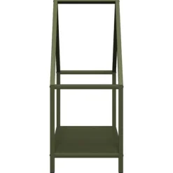 New Robust vedställ i olivgrön kallvalsat stål - Stor kapacitet | Storlek: 60x25x60 cm | Färg: Olivgrön Tillbehör Till Vedeldade Kaminer & Öppna Spisar