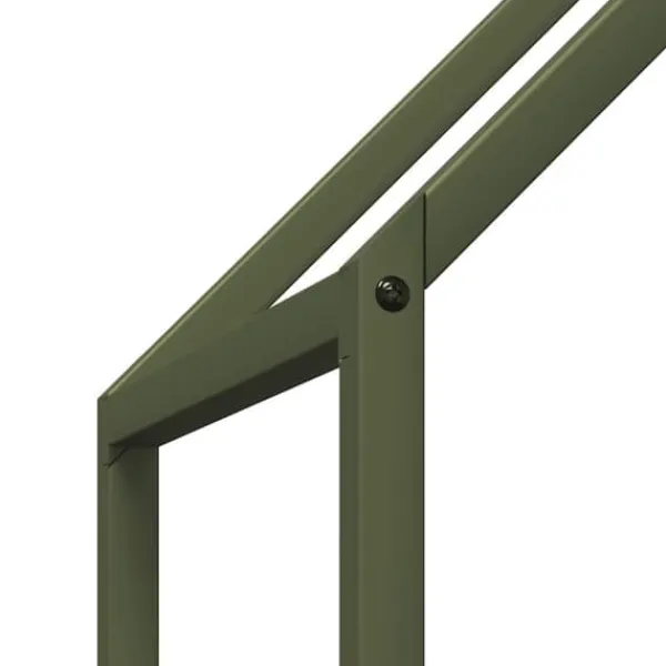New Robust vedställ i olivgrön kallvalsat stål - Stor kapacitet | Storlek: 60x25x60 cm | Färg: Olivgrön Tillbehör Till Vedeldade Kaminer & Öppna Spisar