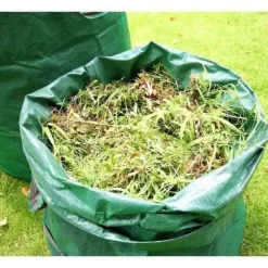 Hot ROKOO Gardening Bag - Set med 3 extra robusta väskor med handtag - 272L - Grön Trädgårdskorgar
