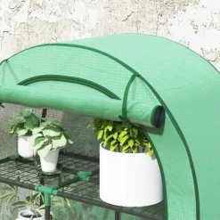 Best Rootz 4 -scen Mini -Greenhouse - Portable Plant House - Tomato Grower - UV Protection - 100 x 45 x 160 cm Växthus