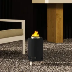 Best Rootz Fire Bowl Pise - Rökfria eldskal - Rostfritt stål eldstad - Robust & värmebeständig - Ø16x25cm Öppna Spisar