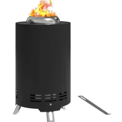 Best Rootz Fire Bowl Pise - Rökfria eldskal - Rostfritt stål eldstad - Robust & värmebeständig - Ø16x25cm Öppna Spisar