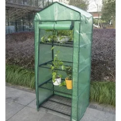 Rootz Folie Växthus 2/3 våningar - Litet växthus - Tomathus - Växtskydd - 69cm x 49cm x 158cm - 140g/m2 PE Mesh