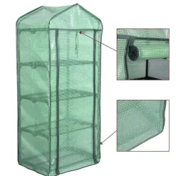 Rootz Folie Växthus 2/3 våningar - Litet växthus - Tomathus - Växtskydd - 69cm x 49cm x 158cm - 140g/m2 PE Mesh