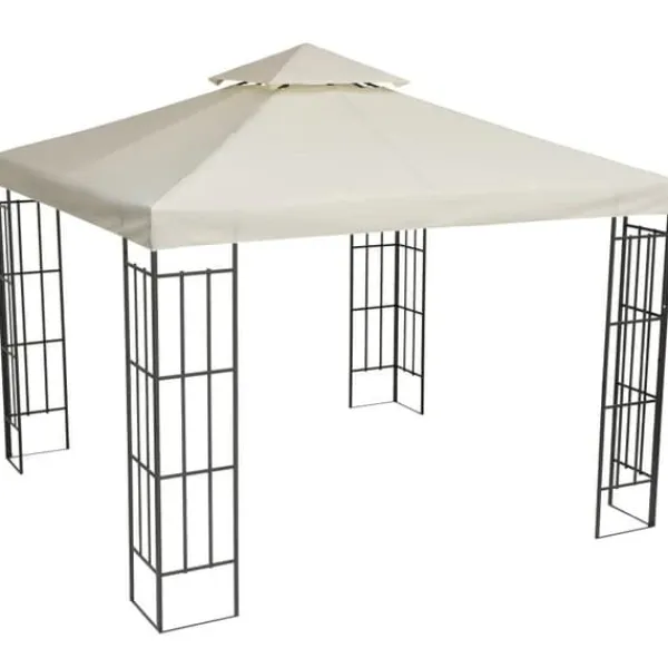 Rootz Gazebo Roof - Replacement Roof - Garden Gazebo - Party Tent - Garden Tent - Cream/white