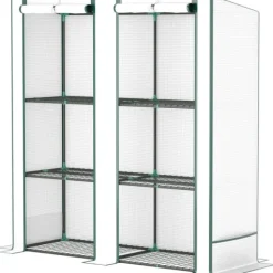 Rootz Mini -Greenhouse - Plant Shelter - Portable Greenhouse - UV Resistant - 144 x 48 x 152 cm - Perfekt för små trädgårdar