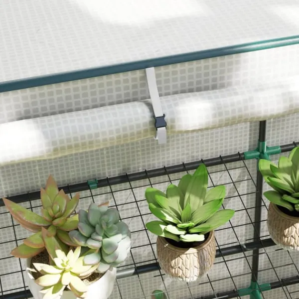 Rootz Mini -Greenhouse - Plant Shelter - Portable Greenhouse - UV Resistant - 144 x 48 x 152 cm - Perfekt för små trädgårdar