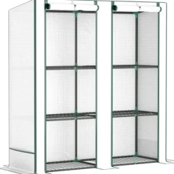 Rootz Mini -Greenhouse - Plant Shelter - Portable Greenhouse - UV Resistant - 144 x 48 x 152 cm - Perfekt för små trädgårdar