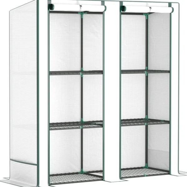Rootz Mini -Greenhouse - Plant Shelter - Portable Greenhouse - UV Resistant - 144 x 48 x 152 cm - Perfekt för små trädgårdar
