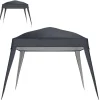 Sale Rootz Pavilion Replacement Roof - Garden Tent Cover - Tarpaulin Canopy - UPF50+ Protection - 3x3m Base, 2.4x2.4m Top - Grey Oxford Fabric Tält & Lusthus