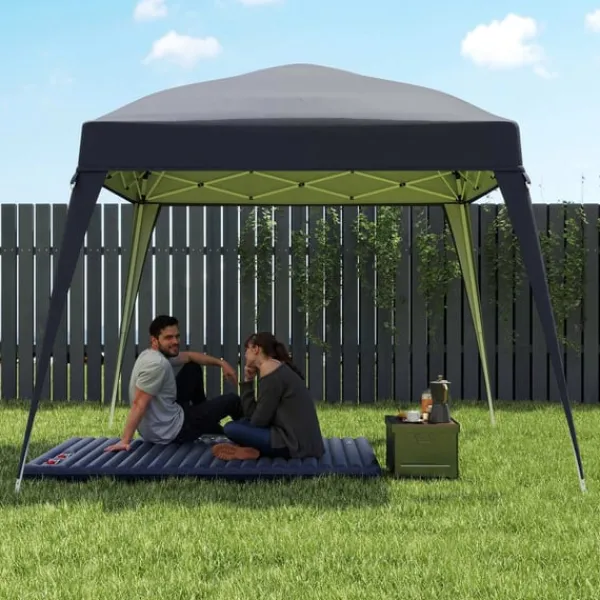 Sale Rootz Pavilion Replacement Roof - Garden Tent Cover - Tarpaulin Canopy - UPF50+ Protection - 3x3m Base, 2.4x2.4m Top - Grey Oxford Fabric Tält & Lusthus