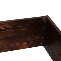 Rootz Raised Bed - Plant Box - Vegetable Bed - Herb Bed - Solid Wood - Dark Brown - 60 x 60 x 23 cm
