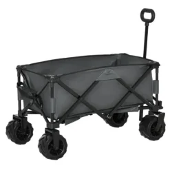 Rootz Transportvagn - Trädgårdsvagn - Strandvagn - Teleskophandtag - Justerbart handtag - Metall - Oxford - Mörkgrå - 108 x 53 x 59-89 cm