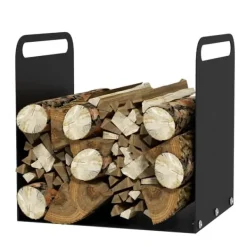 Sale Rootz Vedställ - Vedhållare - Vedförvaring - Bekväma topphandtag - Pulverlackerat stål - 36,5 cm x 30 cm x 36 cm Tillbehör Till Vedeldade Kaminer & Öppna Spisar