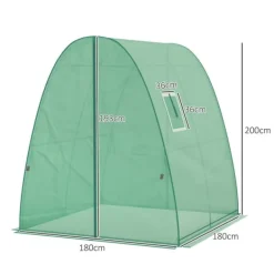New Rootz välvt växthus - folie tomathus - bärbart växtskydd - stabilitet och optimal ventilation - 1,8 x 1,8 x 2 m Växthus