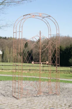 Discount Rose Arch with Fence - Climbing Plant Support - järnhållbarhet, trädgårdsdekorationsport Valvbågar, Spaljéer, Bersåer & Pergolor