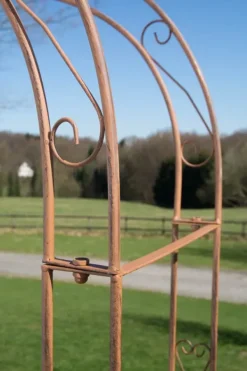 Discount Rose Arch with Fence - Climbing Plant Support - järnhållbarhet, trädgårdsdekorationsport Valvbågar, Spaljéer, Bersåer & Pergolor