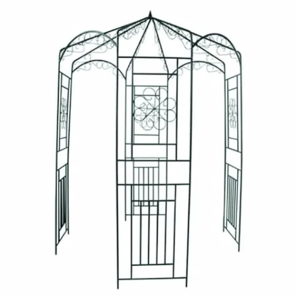 Clearance Rosenbåge 250 cm - Trädgårdsbåge för klätterväxter | Färg: Mörkgrön | Storlek: 250x160 cm Valvbågar, Spaljéer, Bersåer & Pergolor