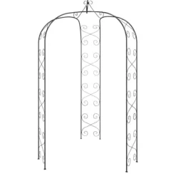 Discount Rosenbåge svart Ø180x255 cm stål Valvbågar, Spaljéer, Bersåer & Pergolor