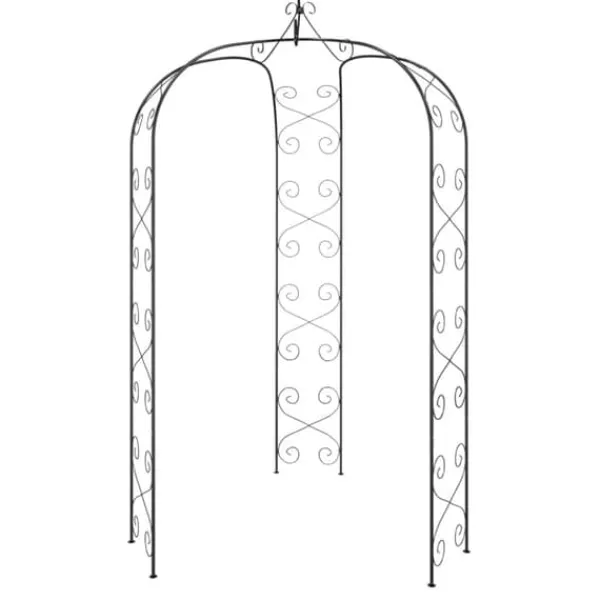 Discount Rosenbåge svart Ø180x255 cm stål Valvbågar, Spaljéer, Bersåer & Pergolor