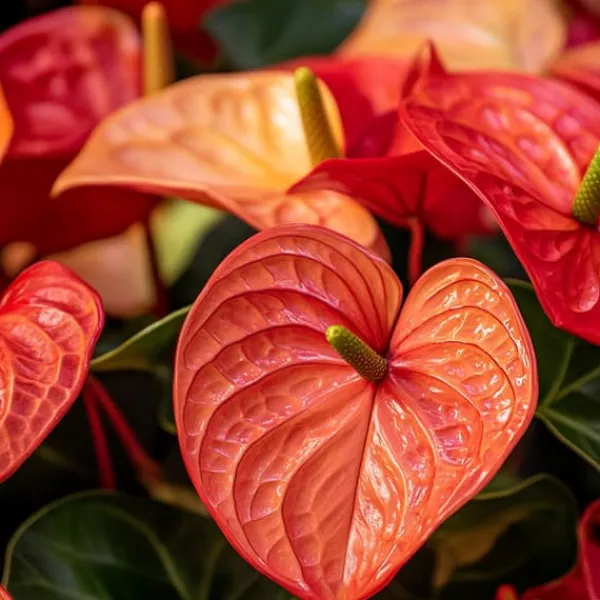Rosenkalla - Anthurium 'Madural Orange' - Höjd 55-70cm - ø17cm