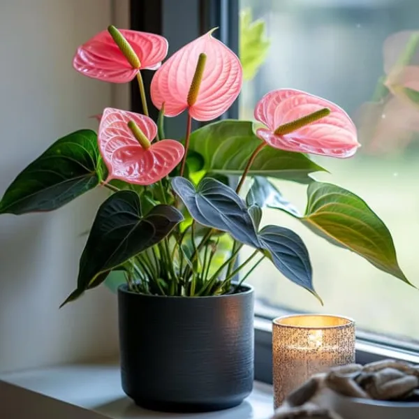 Online Rosenkalla - Anthurium 'Maine Pink' - Höjd 55-70cm - ø17cm Krukväxter Inomhus