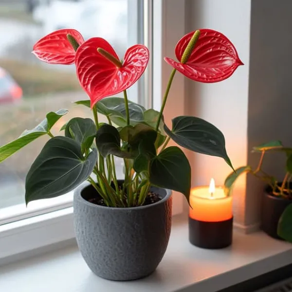 Rosenkalla - Anthurium 'Royal Champion' - Höjd 35-45cm - ø12cm