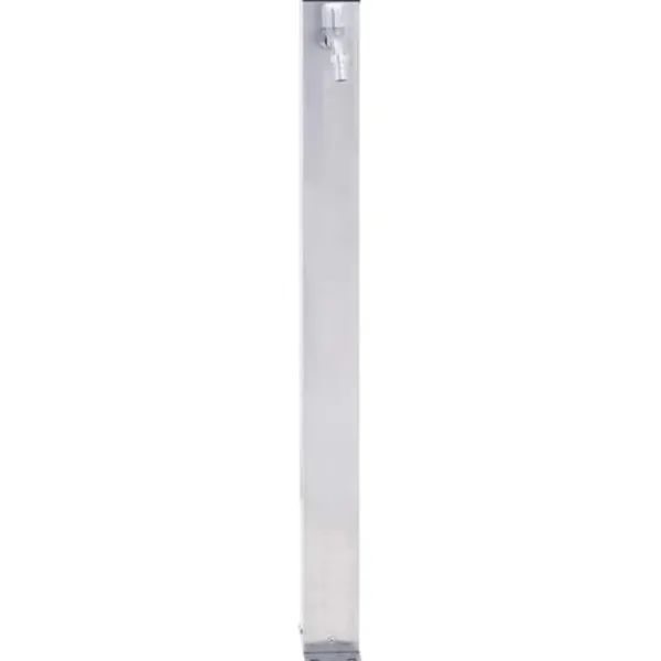 Outlet Rostfri vattenpost 60 cm - Fyrkantig trädgårdskran med krok | Färg: Rostfritt stål | Storlek: 60 cm Bevattning