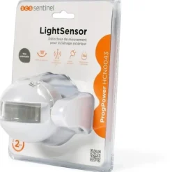 Sale Rörelsedetektor för utomhusbruk - SCS SENTINEL - LightSensor vit - Räckvidd 12m - Vinkel 180° Rörelsedetektorer