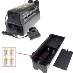Discount Rått- och musfälla - Elektronisk fälla - 7000 V elstöt - 220 V 60 Hz, nätadapter 6 V/1 A - Plast - 27,5×11,9×12,5 cm - Svart Skadedjursfällor