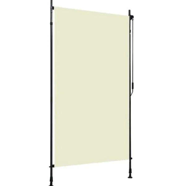 vidaXL Rullgardin utomhus 120x270 cm gräddvit