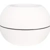 Rund blomlåda - RIVIERA - GRANIT BOULE - Plast - D40 x H28 cm - Vit