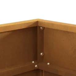 Sale Rustik fyrkantig eldstad i väderbeständigt stål | Storlek: 50x50x30 cm Öppna Spisar