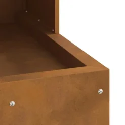 New Rustik utomhus eldstad i väderbeständigt cortenstål | Storlek: 50x50x100 cm Öppna Spisar