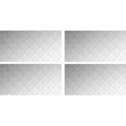 Online Rutmönstrade Plattor 4 pcs Silver 100 x 50 cm Aluminium Öppna Spisar
