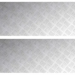 vidaXL Rutmönstrade Plattor 2 pcs Silver 90 x 40 cm Aluminium